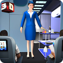 Airhostess Flight Airplane Sim