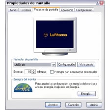 Bildschirmschoner 50 Jahre Lufthansa