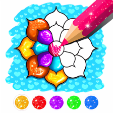 Rainbow Flower Coloring and Drawing