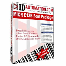 IDAutomation MICR E13B Font Advantage