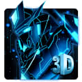 Logo Project 3D Blue Neon Robot Theme APK for Android
