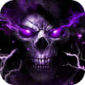 Logo Project 3D Blue Flaming Skull Theme Launcher APK for Android