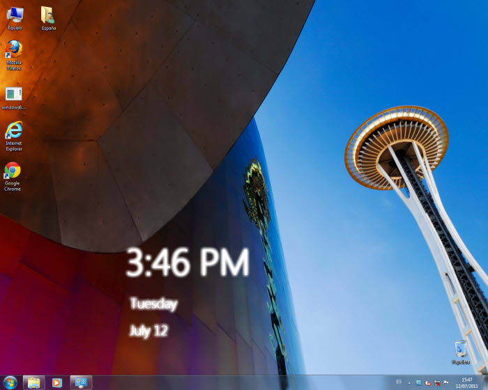 windows 8.1 desktop clock