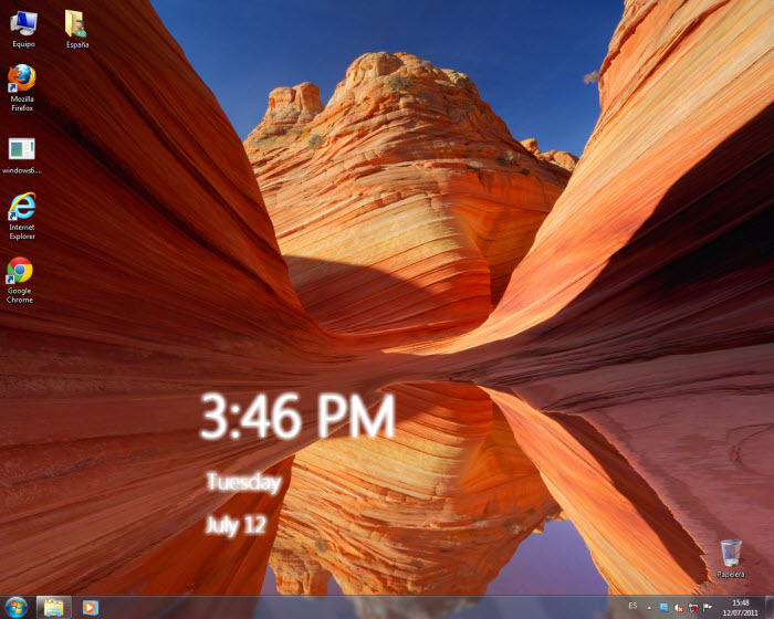 windows 8.1 desktop clock