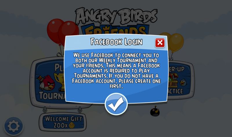 can you be friends on facebook and not play angry birds together