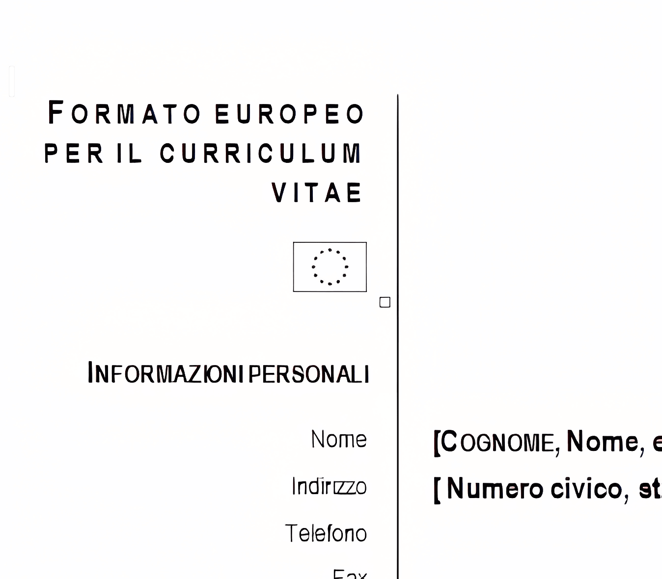curriculum vitae europeo da compilare logo
