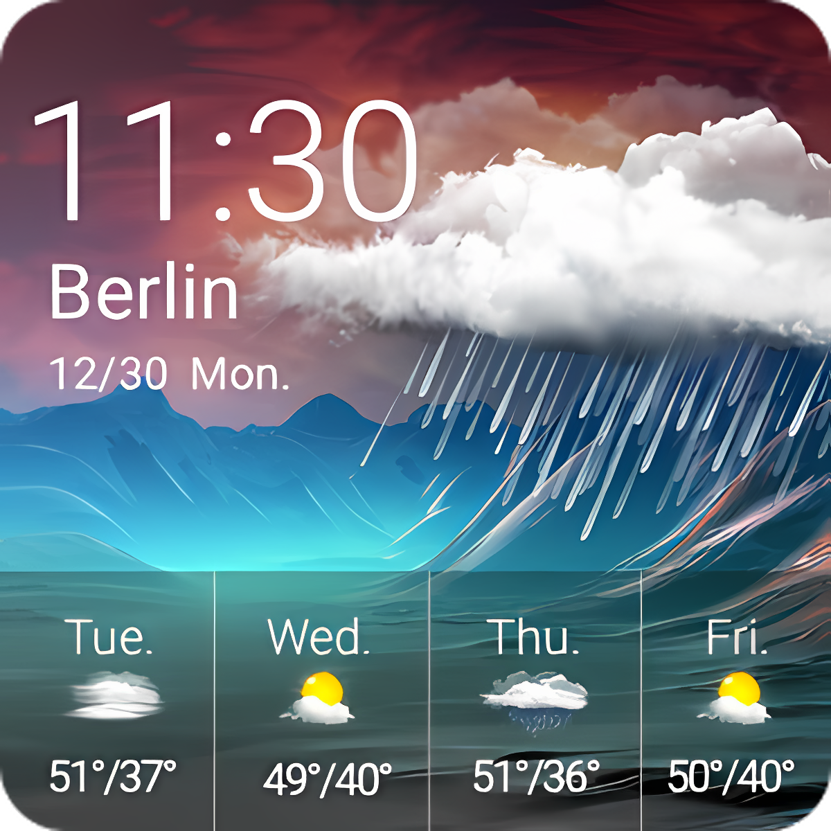 Weather & Clock Widget