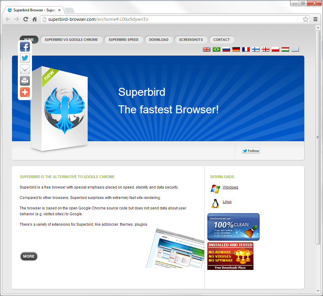 Superbird Web Browser Download