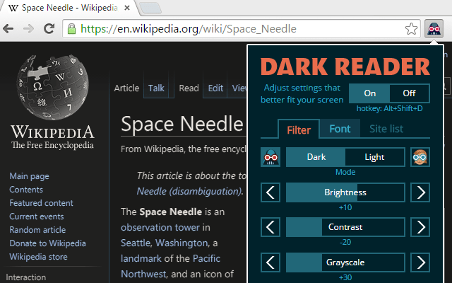 dark reader not working