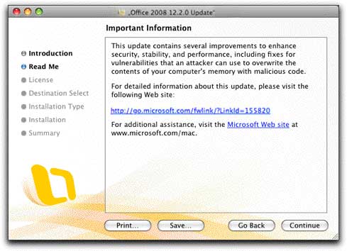 i cant install office 2008 for mac