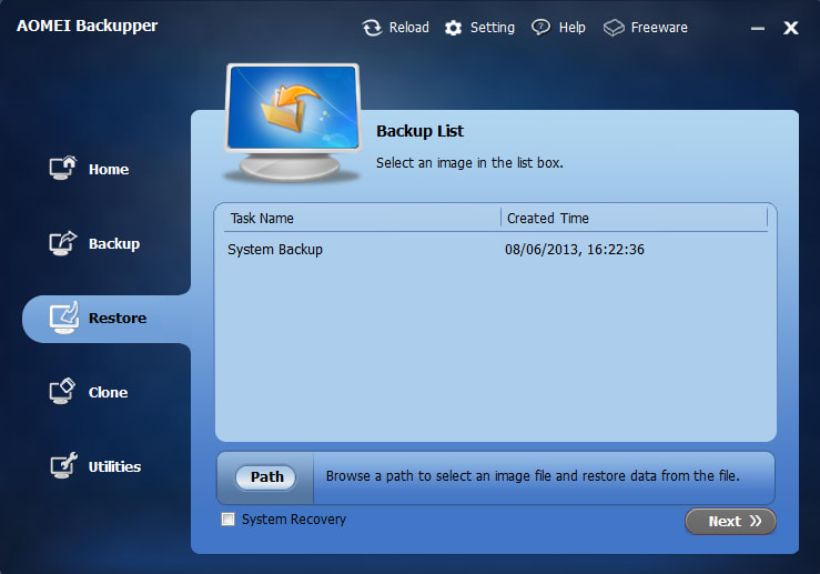 download AOMEI Backupper Professional 7.3.2 free
