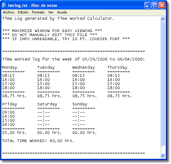 time calculator for work