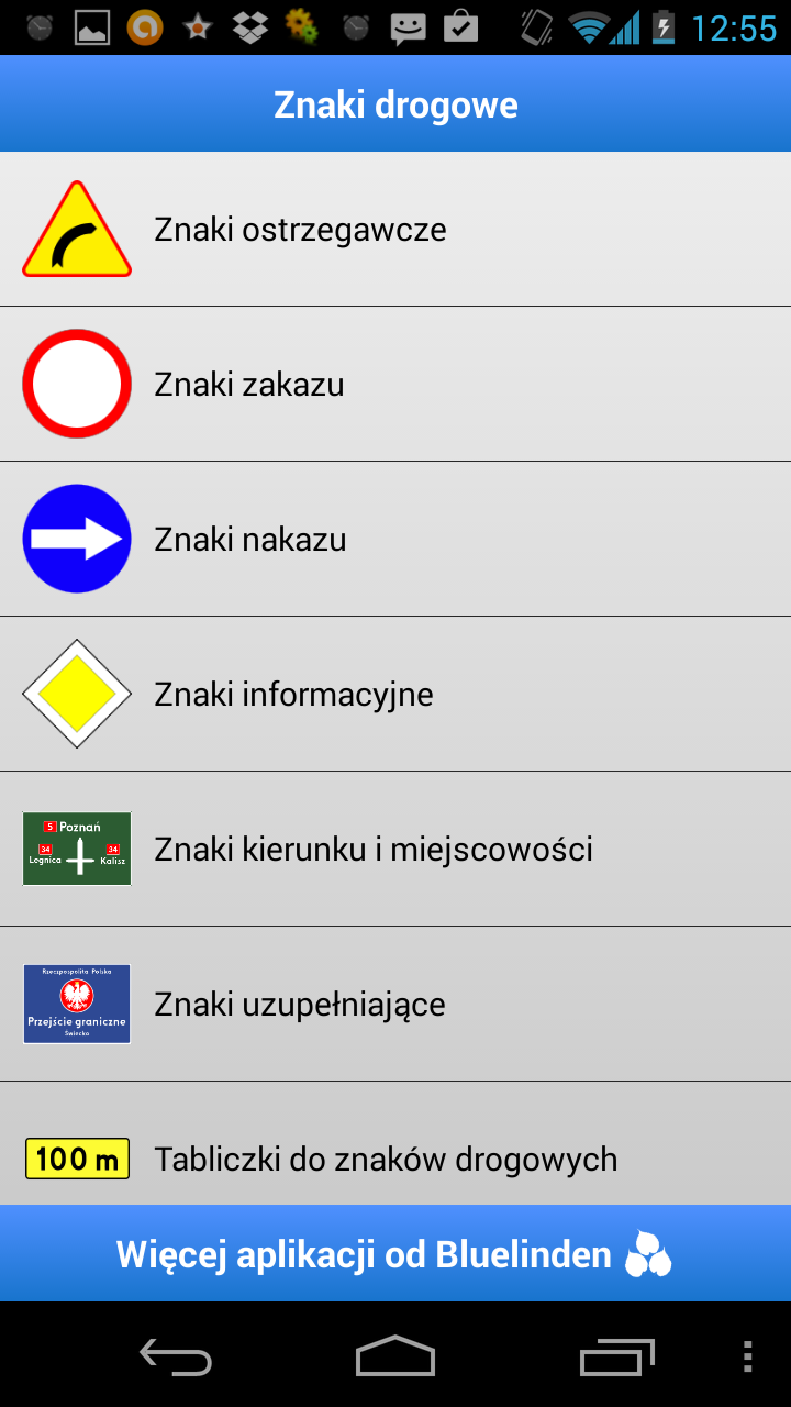 znaki drogowe screenshot