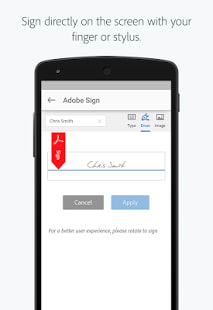 adobe sign and fill android saving