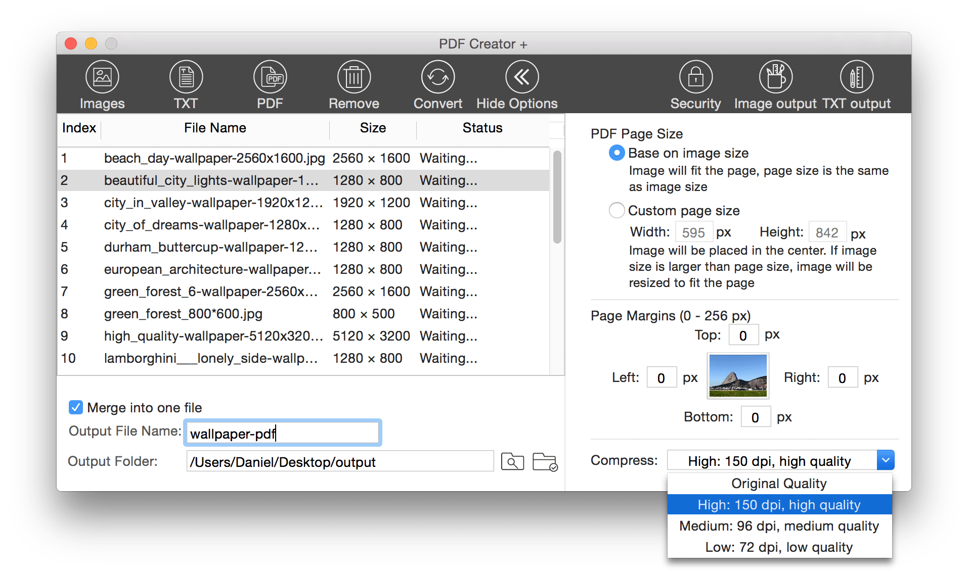 insert a multi page pdf into excel for mac