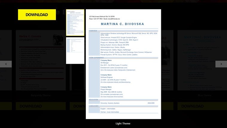 resume builder download software free