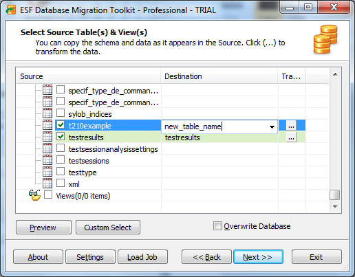 ESF Database Convert