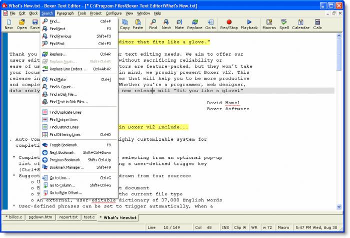 Télécharger Boxer Text Editor Installaller Dernier appli téléchargeur