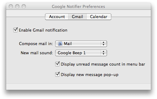 Google Notifier For Mac