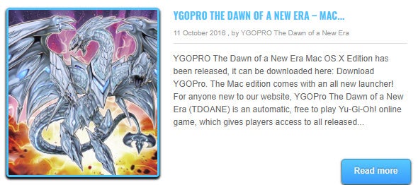 Ygopro the dawn of the new era