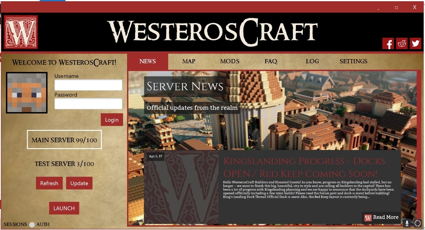 WesterosCraft Launcher - Descargar