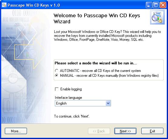 Download Passcape Win CD Keys - latest version - 554 x 460 jpeg 38kB