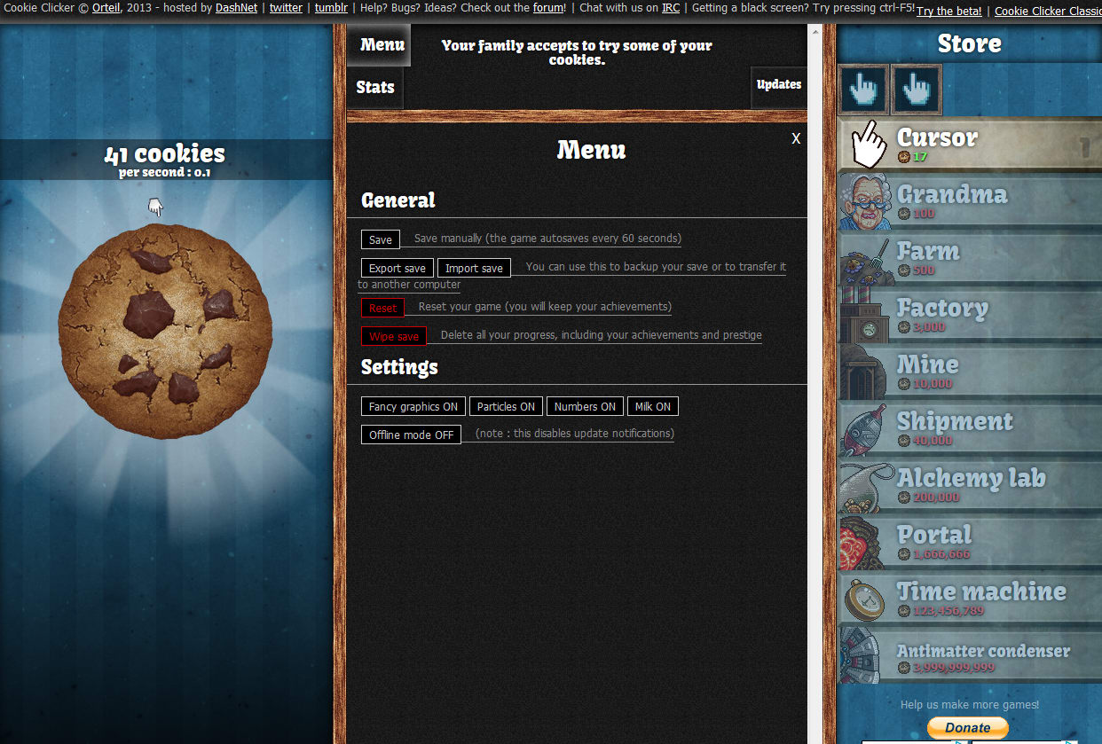 cookie clicker game stagnating