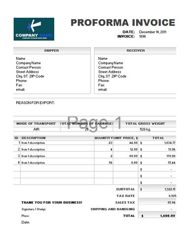 corporate invoice template