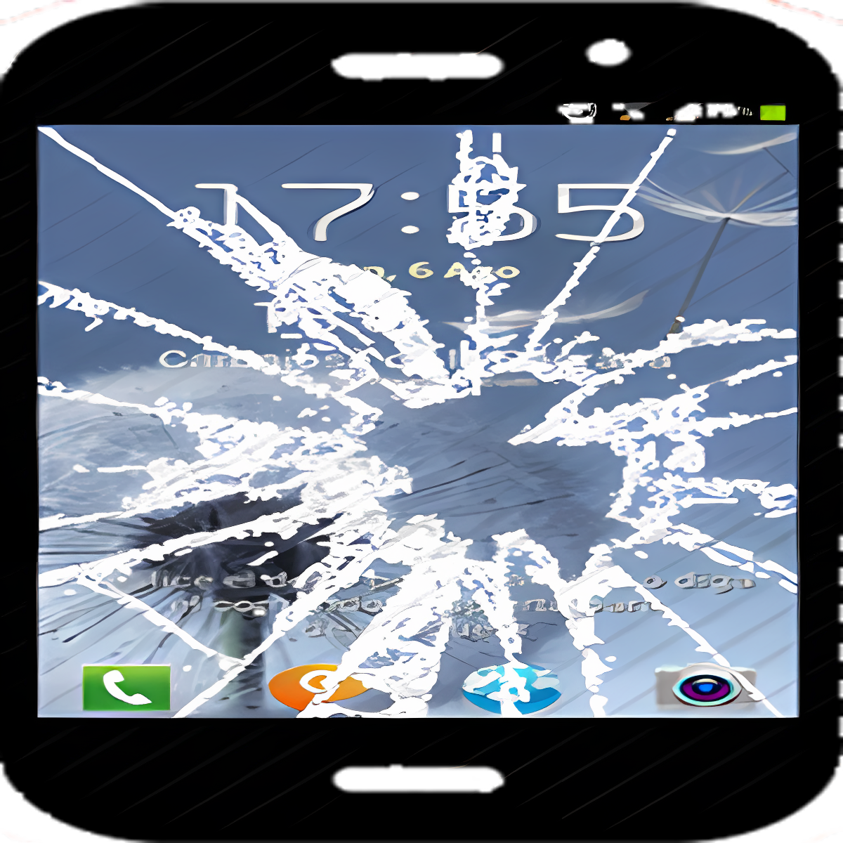 Broma de la pantalla agrietada