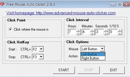 free mouse auto clicker 3.8.2 will not stop