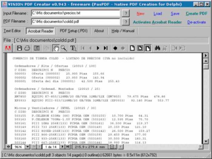 Vision PDF Creator