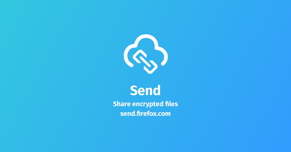 Neueste Firefox Send Online Web-App
