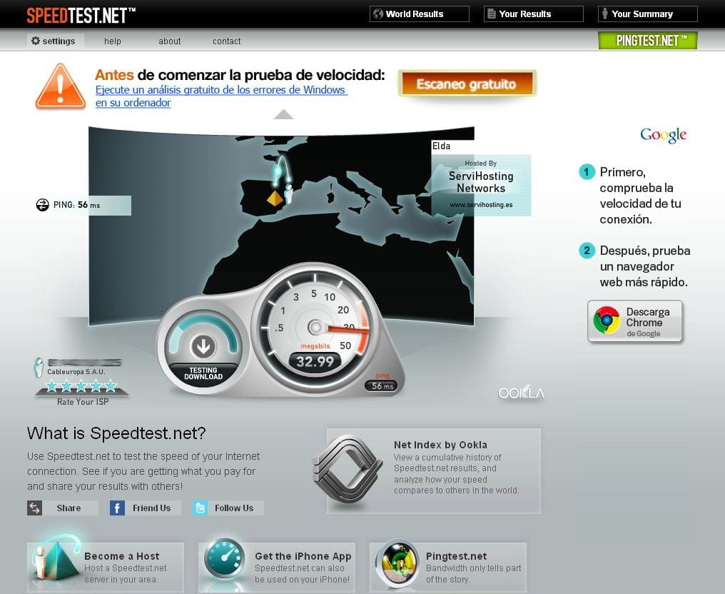 http speedtest net